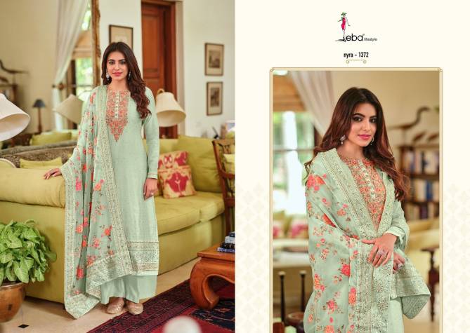 Eba Nyra 3 Fancy Festive Wear Viscose Silk with Hevey Embroidery Salwar Kameez Collection