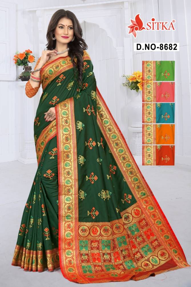 Deewa Mangal 8682 Latest Fancy Festive Wear Handloom cotton silk Sarees Collection