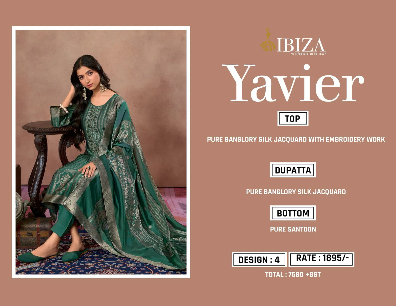 Yavier By Ibiza Banglory Silk Designer Salwar Kameez Wholesalers In Delhi