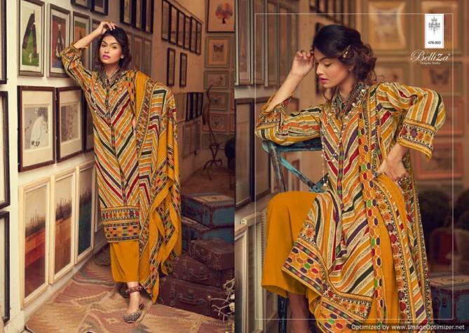 Al Marina 3 By Belliza Pure Pashmina Dress Material Exporters In India