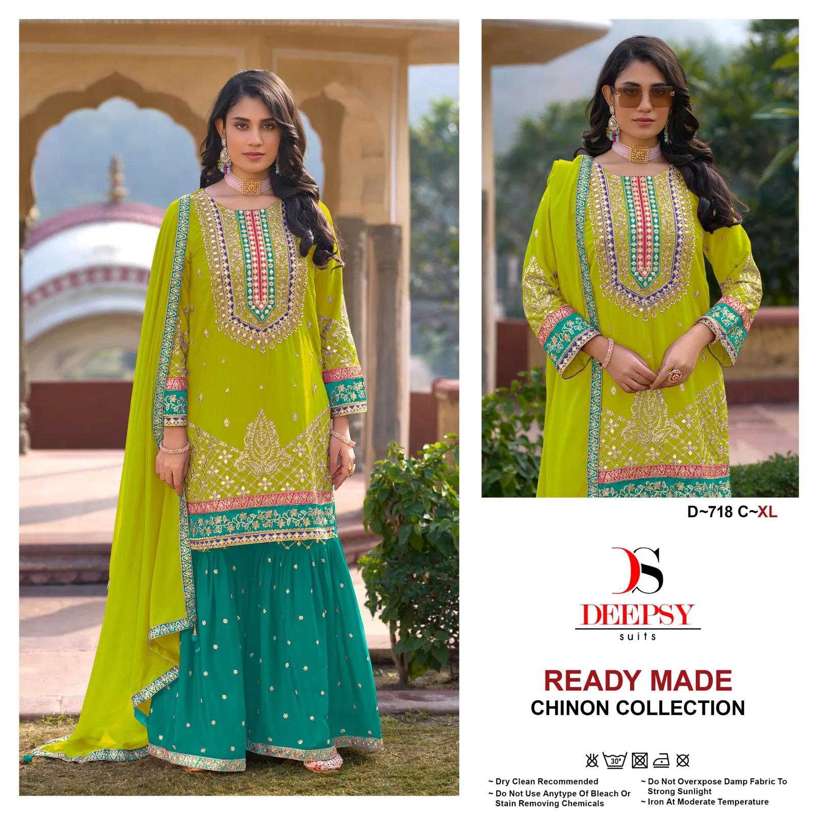 D 718 A To D By Deepsy Chinon Pakistani Readymade Suits Wholesale In India