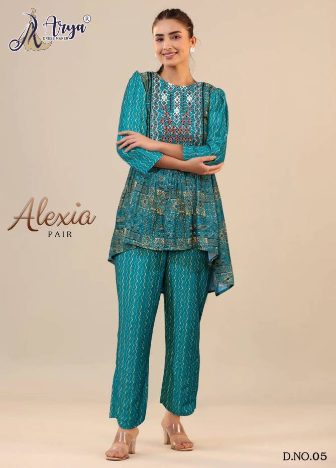 Alexia By Arya Ladies Top With Pant Western Catalog