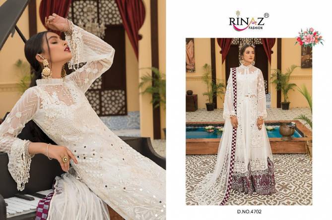 Rinaz Maryam Gold 7 Designer Fancy Festive Wear Fox georgette with Heavy Embroidery And Diamond Work Pakistani Salwar Suits Collection
