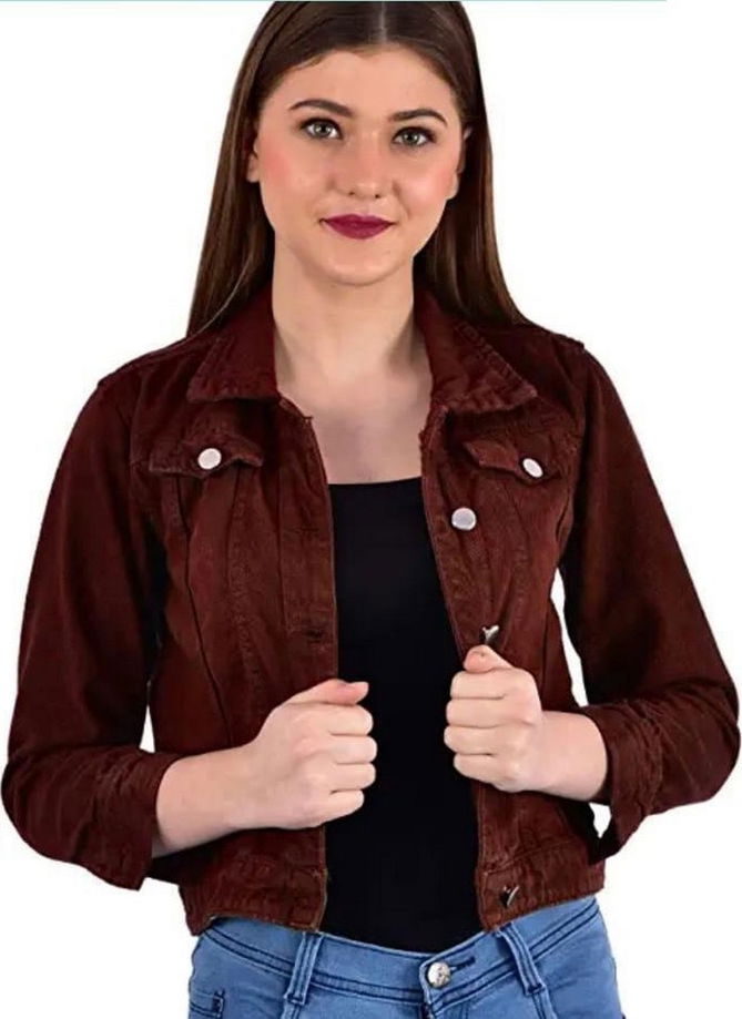 Swara Denim Jacket 2 Latest fancy Party Western Wear Denim Ladies Top Collection
