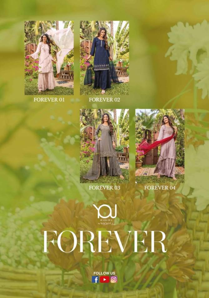 Wanna Forever New Fancy Designer Festive Wear Kurti With Sharara And Dupatta Collection