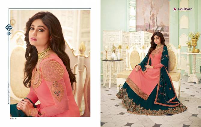 New Designer Heavy Embroidery Work Wedding Suit With Sharara And Dupatta With Four Sided Border