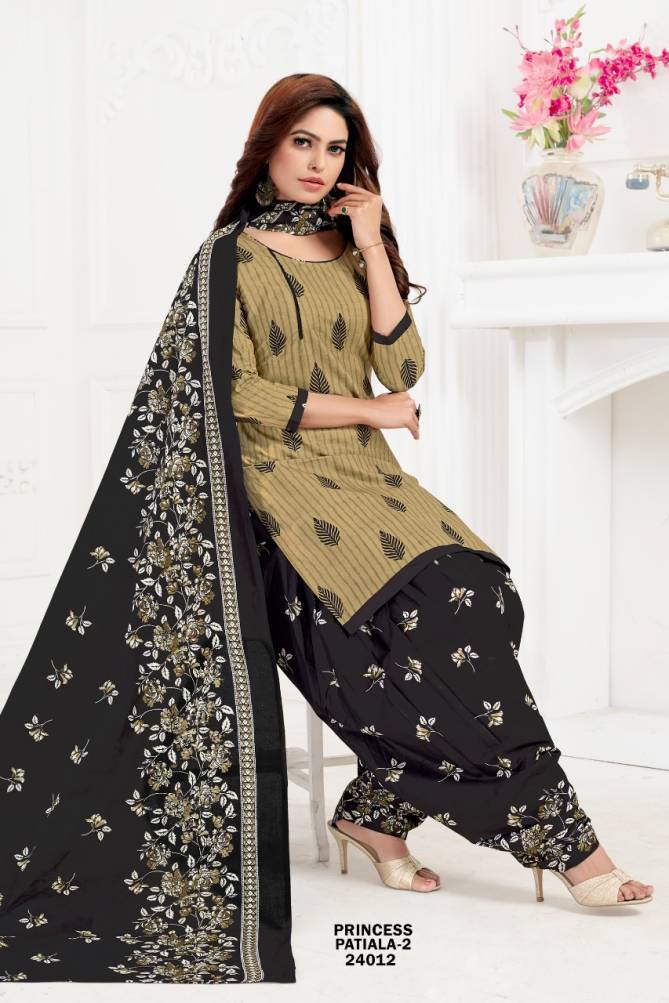 Princess Patiala 2 Printed Cotton Casual Wear Salwar Suit Ready Made Collection

