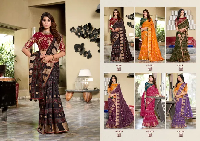 Madhavi By 5D Designer Cottan Butta Printed Sarees Exporters In India