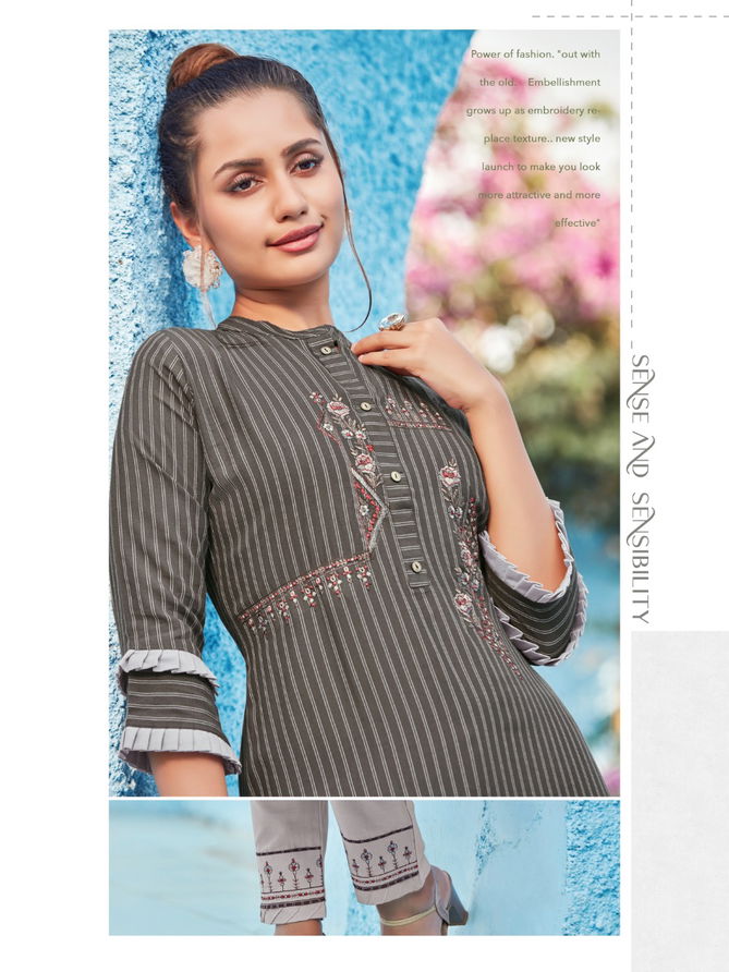 Syasii Fashion Glamour Latest Fancy Designer Viscose Rayon Kurti With Bottom Collection
