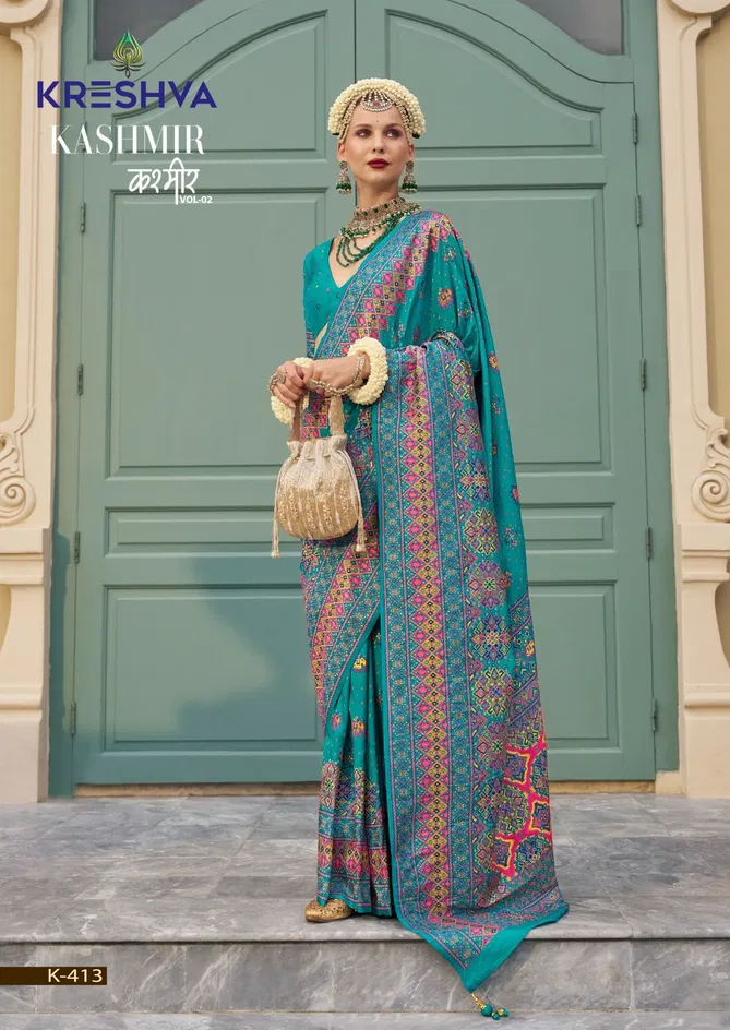 Kashmir Vol 2 By Kreshva Banarasi Silk Wedding Wear Saree Wholesale In India