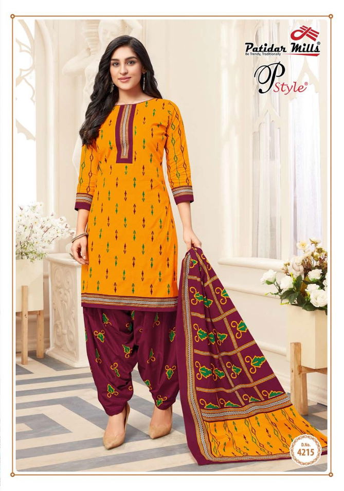 Patidar P Style 42 Latest fancy Designer Regular Wear Printed Cotton Collection