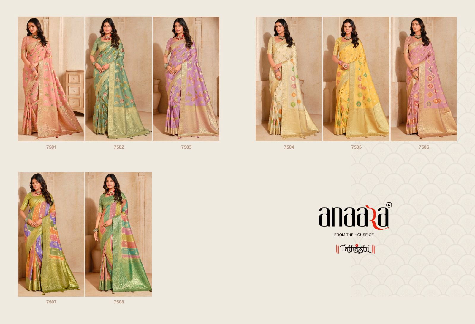 Anaara 7500 By Tathastu Silk Designer Saree Wholesale Shop In Surat