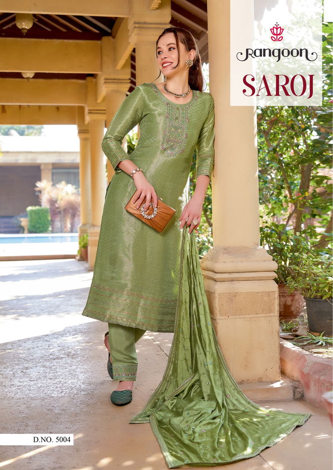 Saroj By Rangoon Viscose Embroidery Bulk Kurti With Bottom Dupatta Orders In India