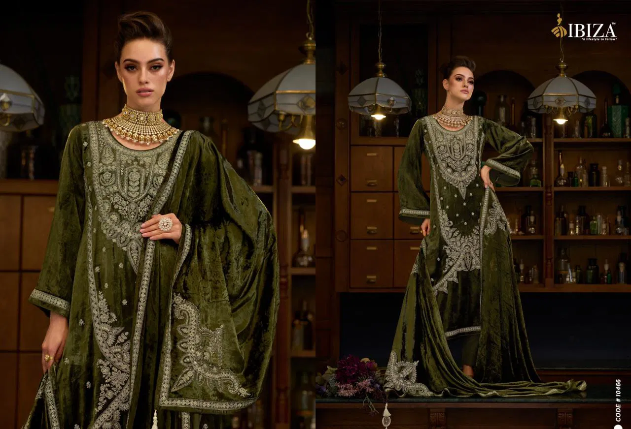 Rang Reza By Ibiza Velvet Embroidered Salwar Kameez Orders In India