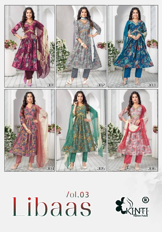 Libaas Vol 3 By Kinti 301 To 306  Kurti wholesale market in Surat with Price