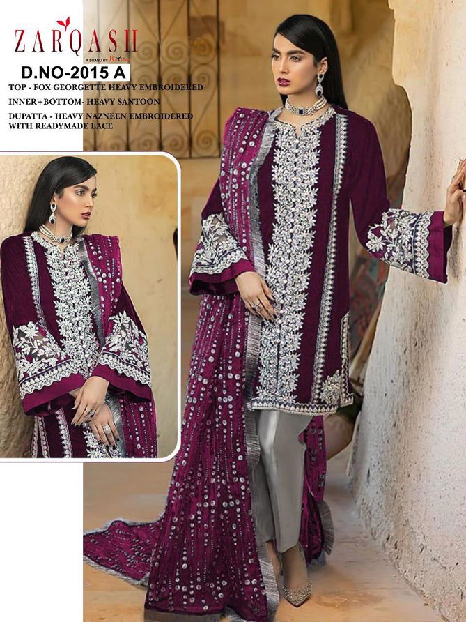 Khayyira Zarqash Ittehad Latest Fancy Designer Festive Wear Fox  Georgette Embroidery Work Pakistani Salwar Kameez Collection
