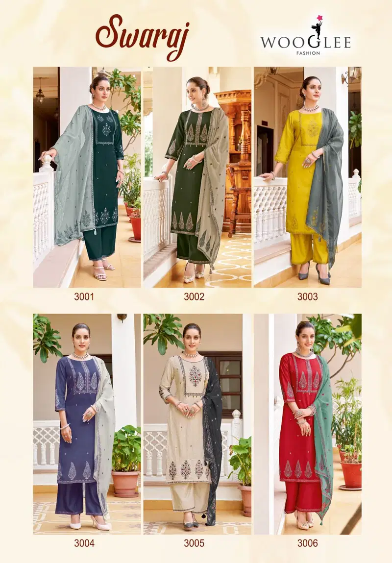 Swaraj By Wooglee Viscose Weaving Kurti With Bottom Dupatta Orders In India