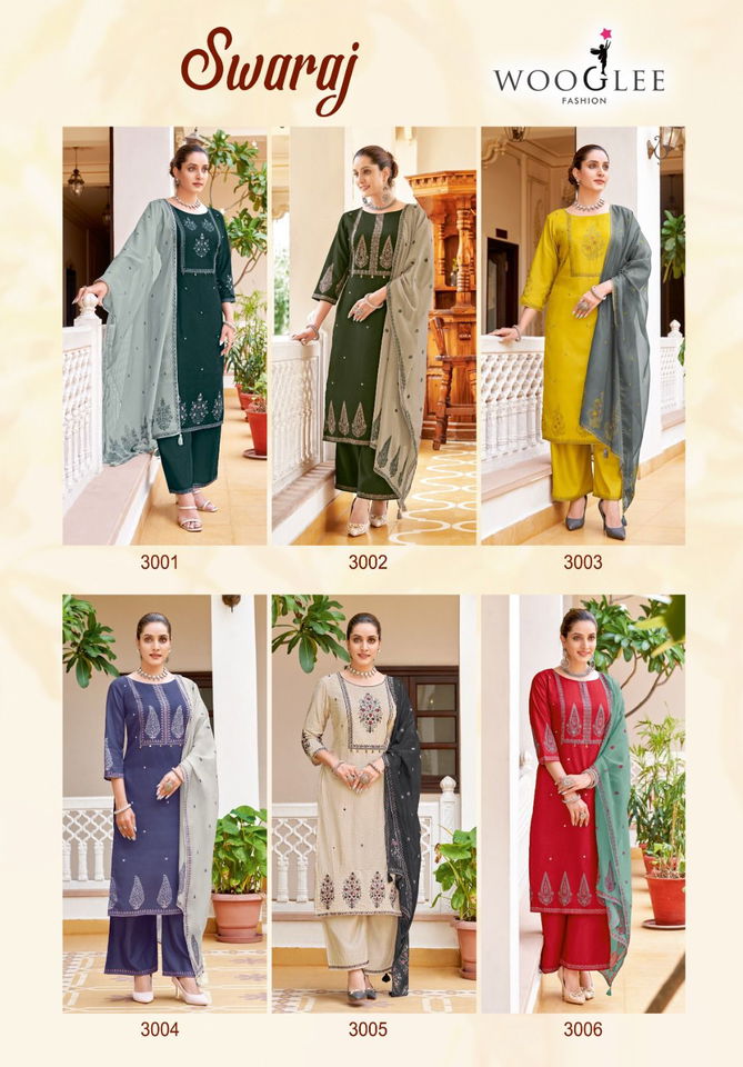 Swaraj By Wooglee Viscose Weaving Kurti With Bottom Dupatta Orders In India