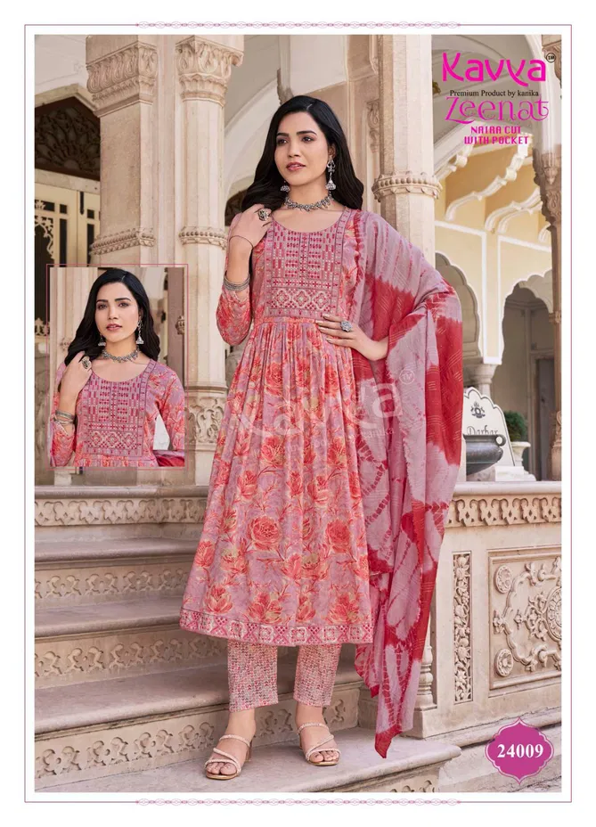 Zeenat Vol 24 By Kavya Foil Printed Kurti Bottom With Dupatta Suppliers In India