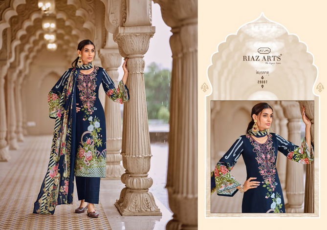 Musafir Vol 18 By Riaz Arts Karachi Lawn Digital Printed Dress Material Orders In India