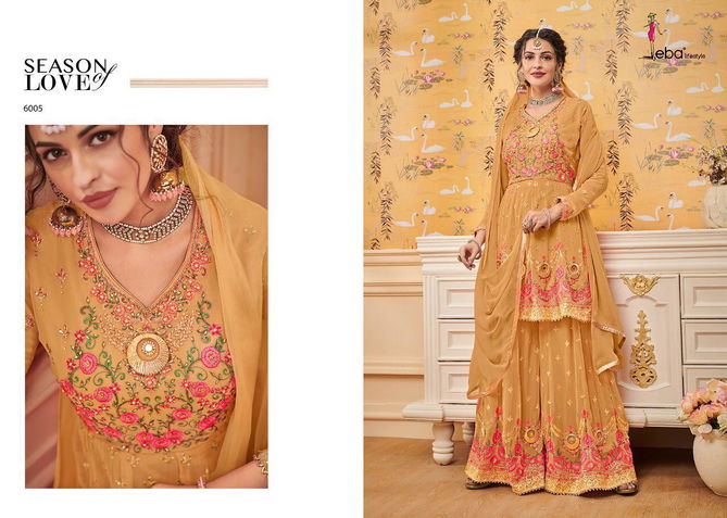 Now Volume Shehzadi  - 1 Designer Wedding And Party Wear Georgette Top With Embroidery Sontoon Inner Nazmin Dupatta With Lace And Georgette Plazzo With Sontoon Inner With Hevey Emboidery 