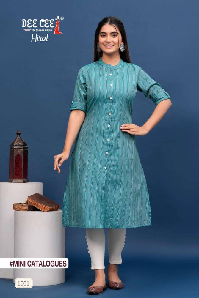 Hiral By Dee Cee A Line Cotton Designer Ladies Kurti Wholesale Market in Surat
