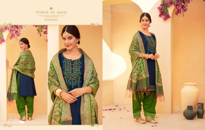 KAJREE SUNHERI PATIYALA VOL-4 Latest Fancy Designer Festive Wear Jam Silk with Embroidery Work And Khatli Work Readymade Salwar Suit Collection