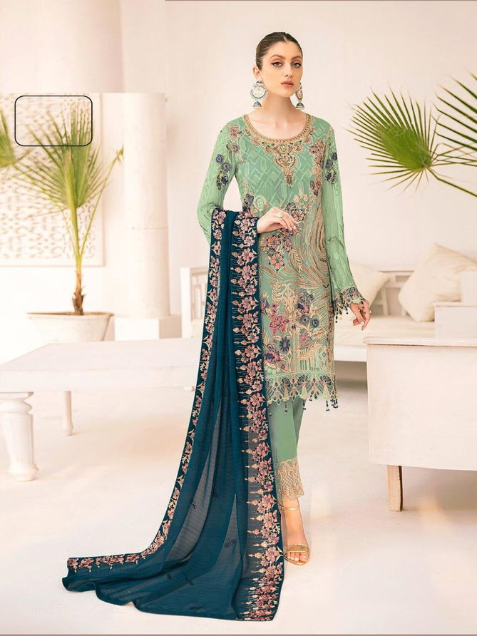 Kb Super Hit 524 Designer Georgette Festive Wear Pakistani Salwar Kameez Collection
