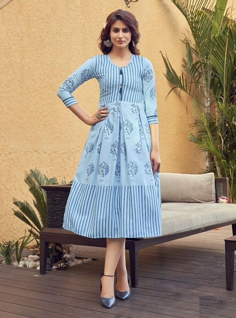 Rangjyot Summer Queen Latest Fancy Designer 1 Rayon Print Designer Kurtis Collection
