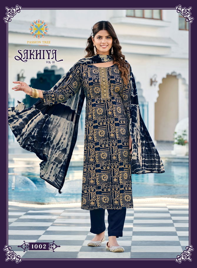 Sakhiya Vol1 By Passion Tree 1001 To 1008 Kurti wholesale price in Surat