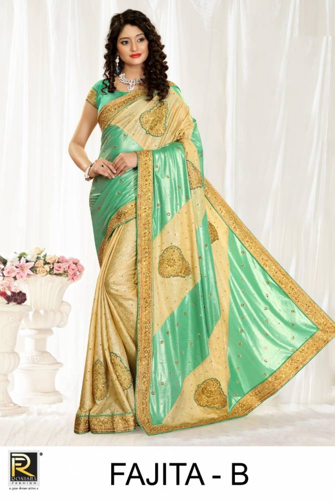 Ronisha Fajita Latest Designer Festive Wear Worked Saree Collection
