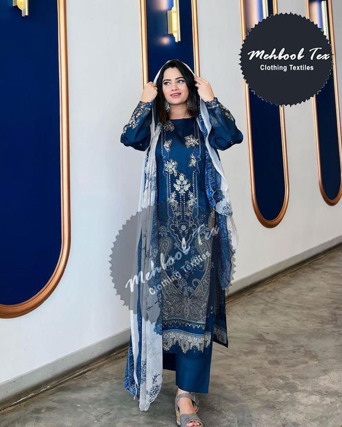 Maria B M Print 1148 A And B By Mehboob Tex Cotton Pakistani Suits Wholesalers In India
