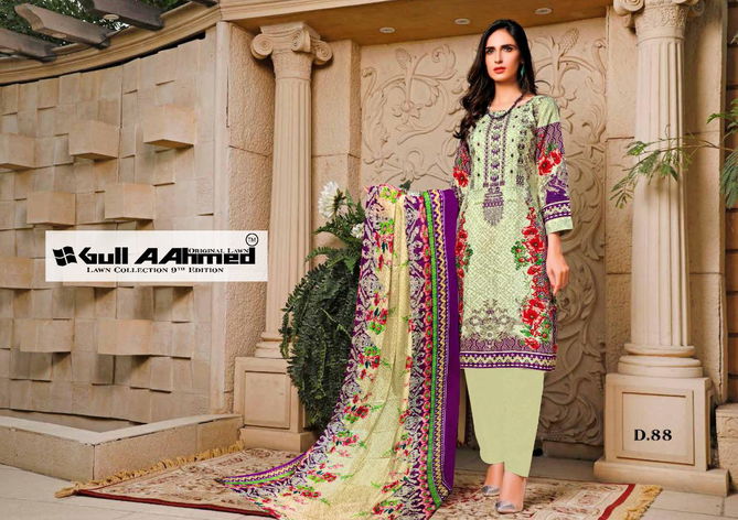 Gul Ahmed 9 Latest Fancy Designer Casual Wear Pure Lawn Karachi Dress Materials Collection
