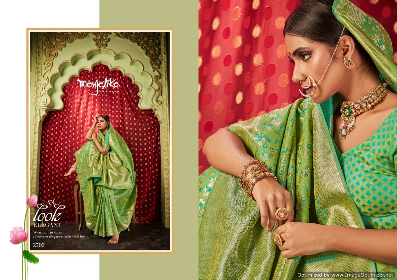 Manjolika Maitri Silk Bridal Wear Designed Banarasi Silk Saree Collection 