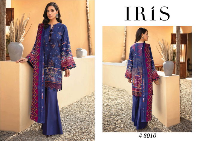 Iris 8 Latest Designer Casual Wear Pure Cotton Stylish Printed Karachi Dress Materials Collection