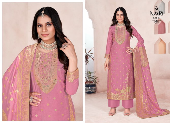 Golden By Naari Muslin Dola Jacquard Designer Salwar Kameez Exporters In India