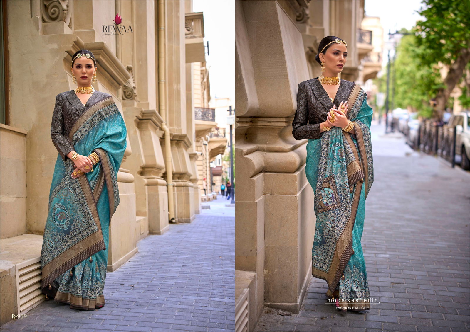 Rome By Rewaa Poly Viscose Silk Printed Sarees Wholesale Shop In India