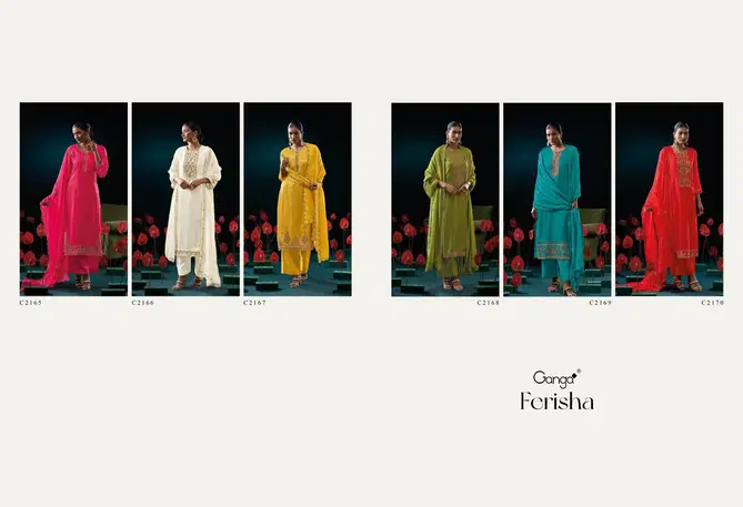 Ferisha By Ganga Bemberg Silk Designer Dress Material Exporters In India