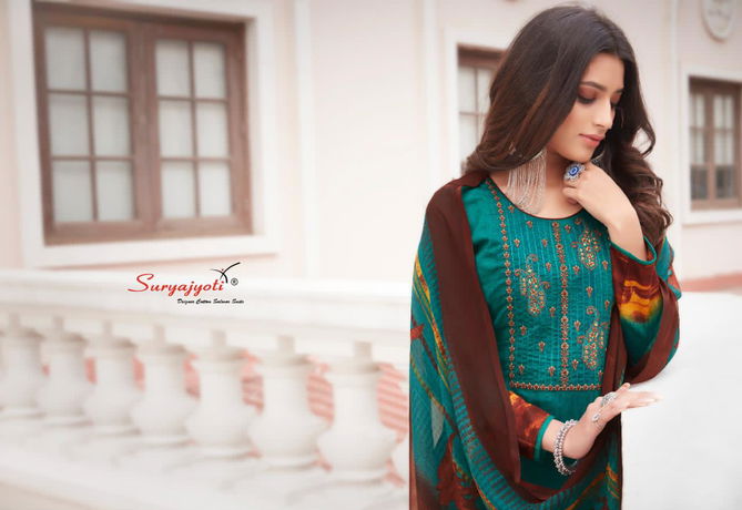 Suryajyoti Ziva 8 Latest Fancy Regular Wear Designer Satin Cotton Dress Material Collection
