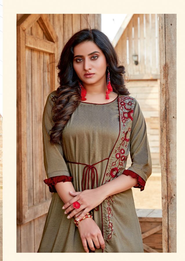 Aarvi Manya 24 Latest Fancy Designer Ethnic Wear Luxury Pure Rayon Cotton Kurtis Collection
