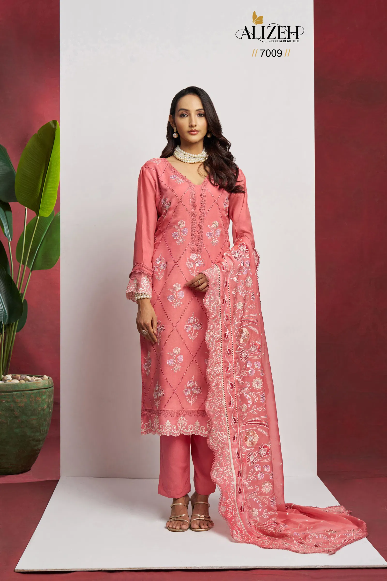 Saadgi By Alizeh Pure Organza Designer Salwar Kameez Suppliers In India