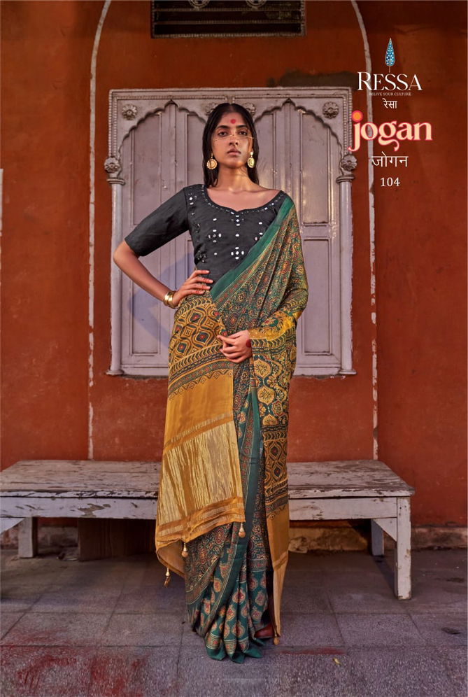 Jogan By Ressa Printed Viscose Saree Suppliers In India