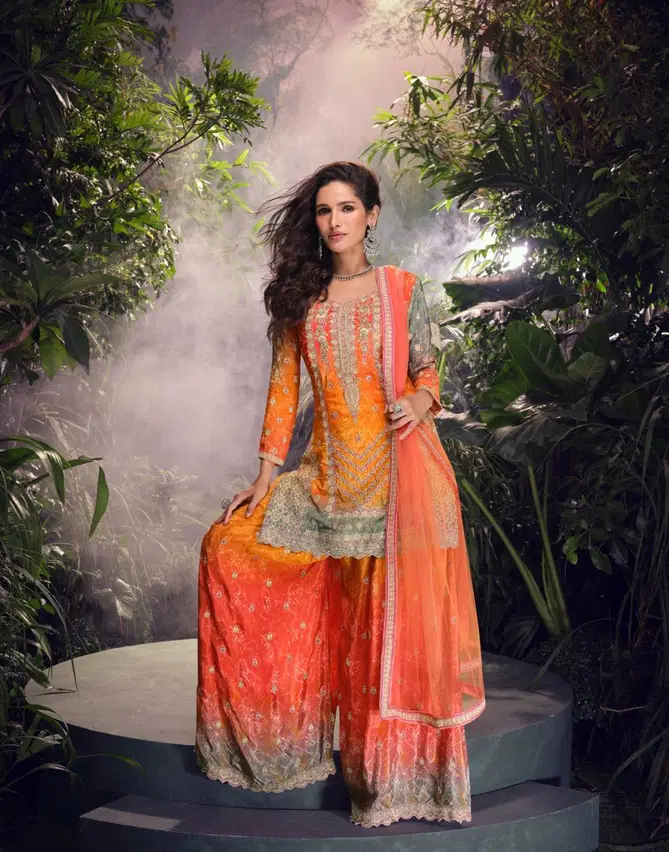 Carnival By Sayuri Designer Chinon Silk Readymade Suits Wholesalers In Delhi