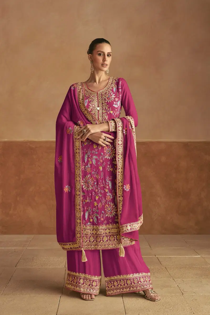 Lahza New Colour By Gulkayra Chinon Designer Readymade Suits Exporters In India