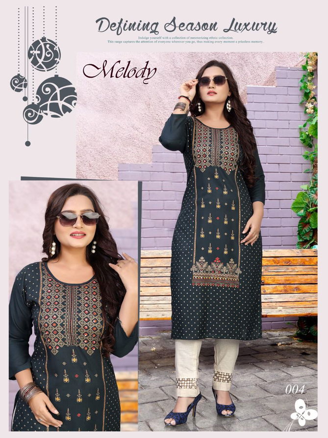 Akhand Jyot Melody Latest Ethnic Wear Rayon Designer Kurti Collection