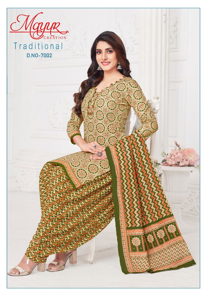 Traditional Vol 7 By Mayur Cotton Dress Material Wholesale Market In Surat