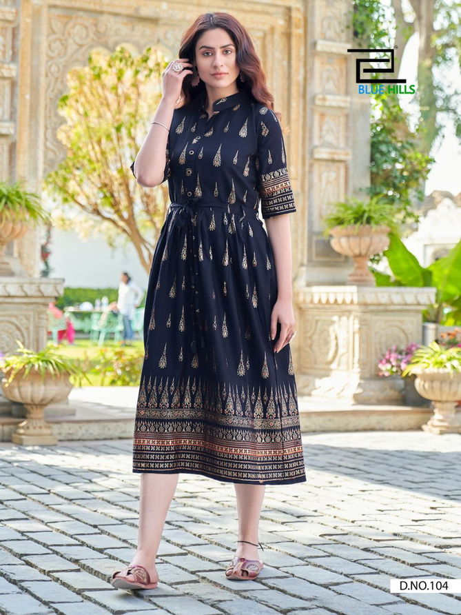 VEE FAB GOLD FISH VOL-1 Latest Fancy Festive Wear Designer Rayon With Gold Printed Kurtis Collection