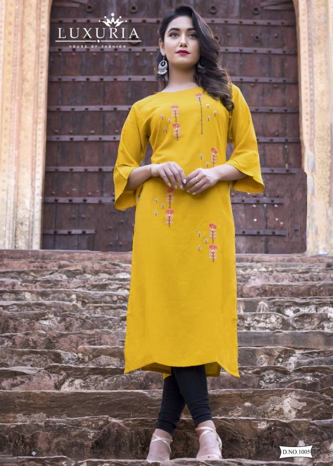Luxuria Ocean 3 Latest Designer Embroidered Casual Wear Kurtis Collection