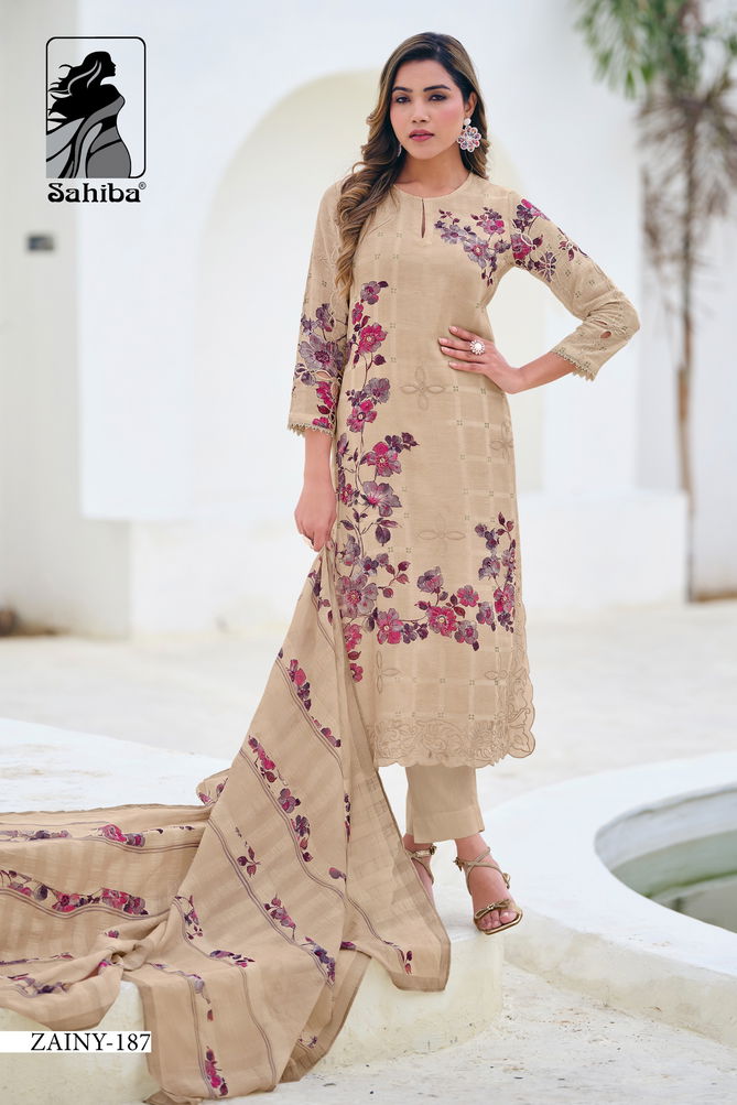 Zainy By Sahiba Linen Digital Printed Dress Material Wholesalers In Delhi