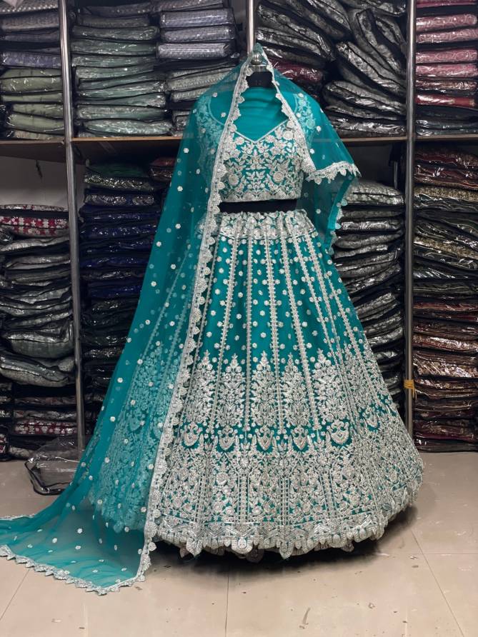 KB 1057 Desginer Heavy butterfly Net Bridal Lehenga Choli Wholesale Online